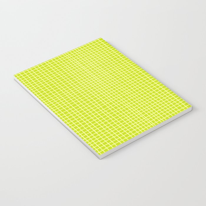 Fresh Lime Grid Notebook Gallery Image 3