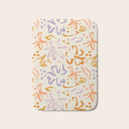 Colorful abstract flower art pattern Bath Mat Gallery Image 1