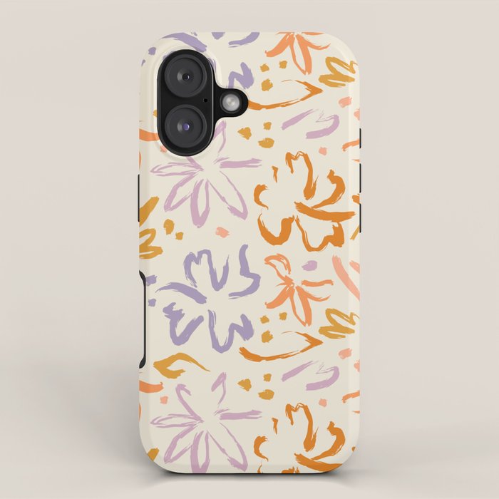 Colorful abstract flower art pattern iPhone Case Gallery Image 1