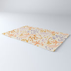 Colorful abstract flower art pattern Rug Gallery Image 3