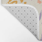 Colorful abstract flower art pattern Bath Mat Gallery Image 2
