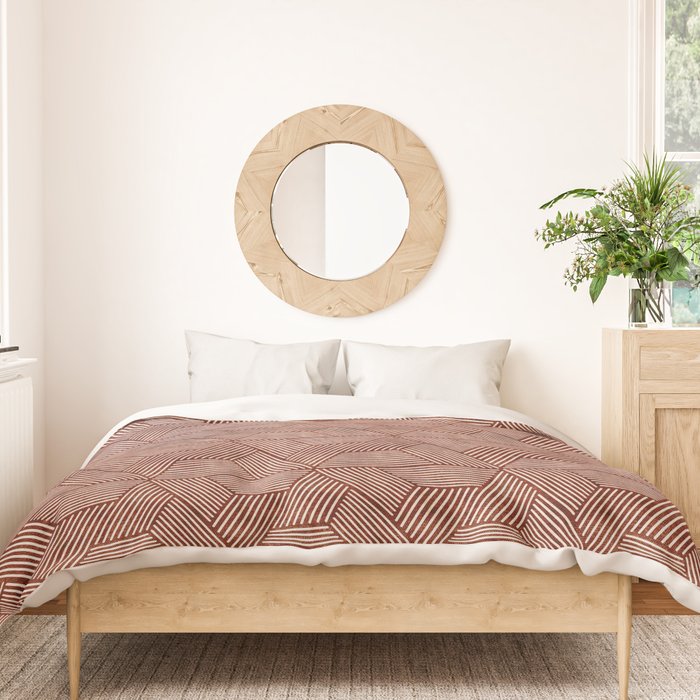 cadence triangles - rust Duvet Cover Gallery Image 3