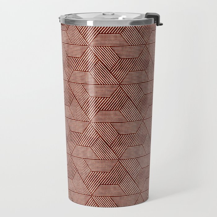 cadence triangles - rust Travel Mug Gallery Image 2