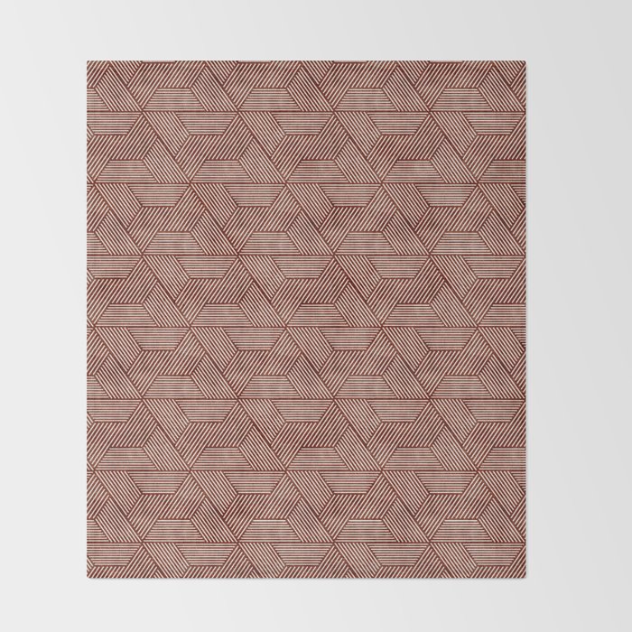 cadence triangles - rust Throw Blanket Gallery Image 2