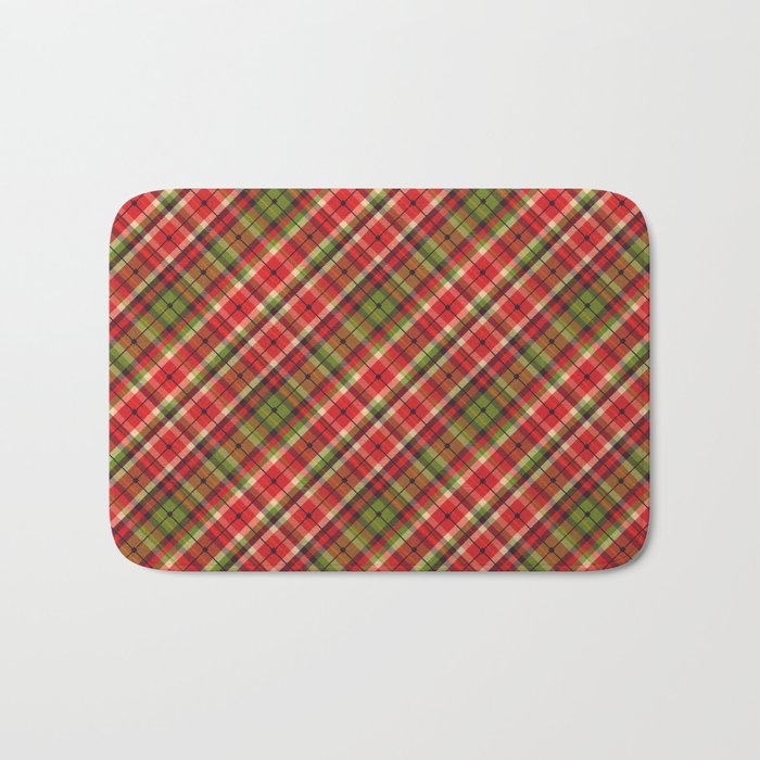 Christmas Tartan Bath Mat Gallery Image 1