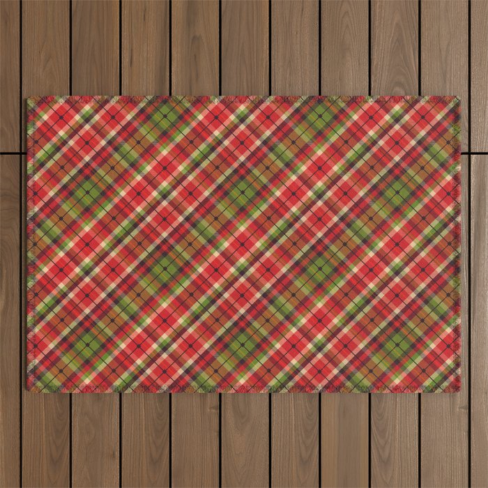 Christmas Tartan Outdoor Rug Gallery Image 1