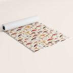 Mushroom Medley Pattern - Neutral Yoga Mat Gallery Image 2