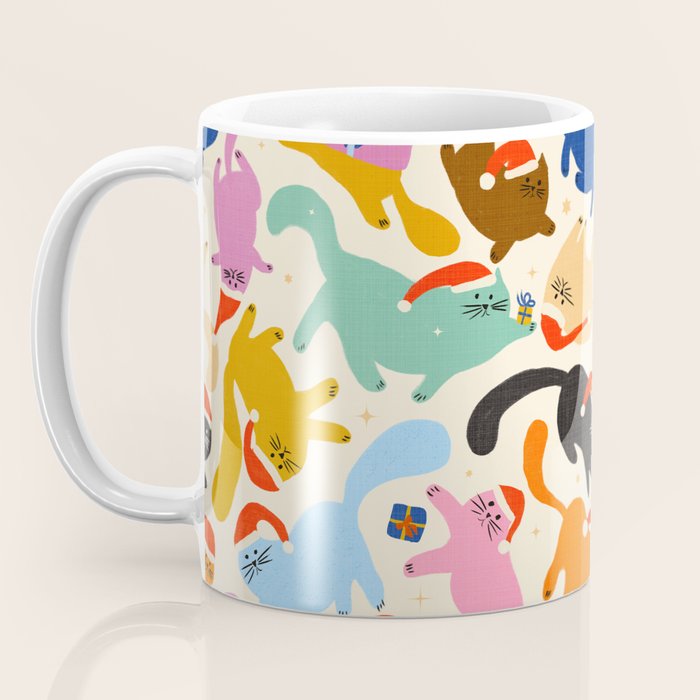Christmas Cats in Santa Hats Coffee Mug Gallery Image 3