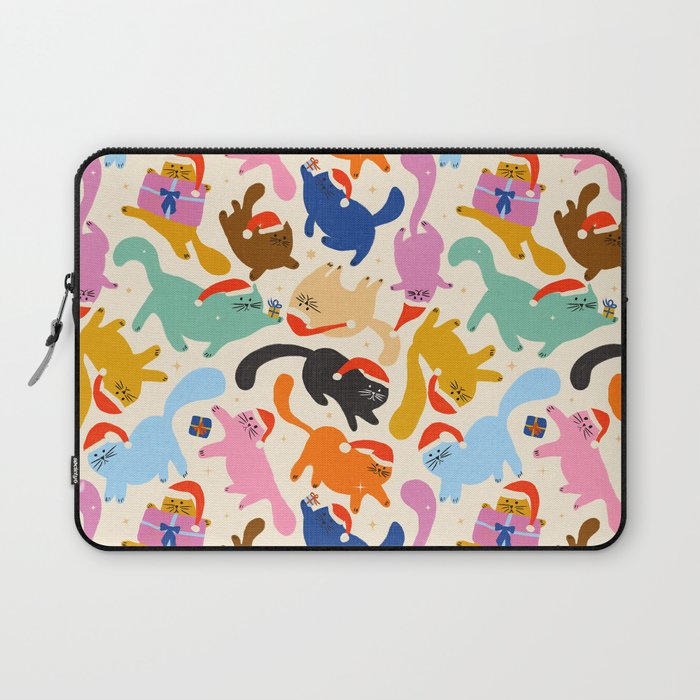 Christmas Cats in Santa Hats Laptop Sleeve Gallery Image 1