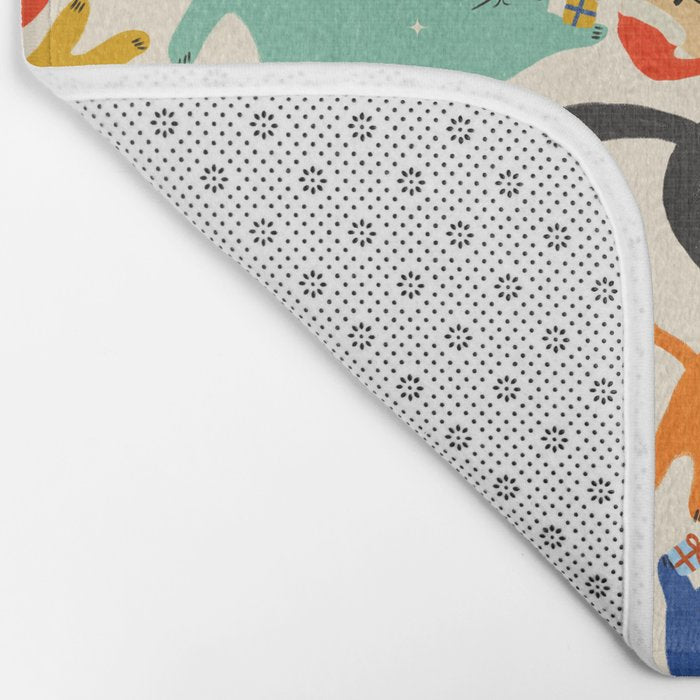 Christmas Cats in Santa Hats Bath Mat Gallery Image 2