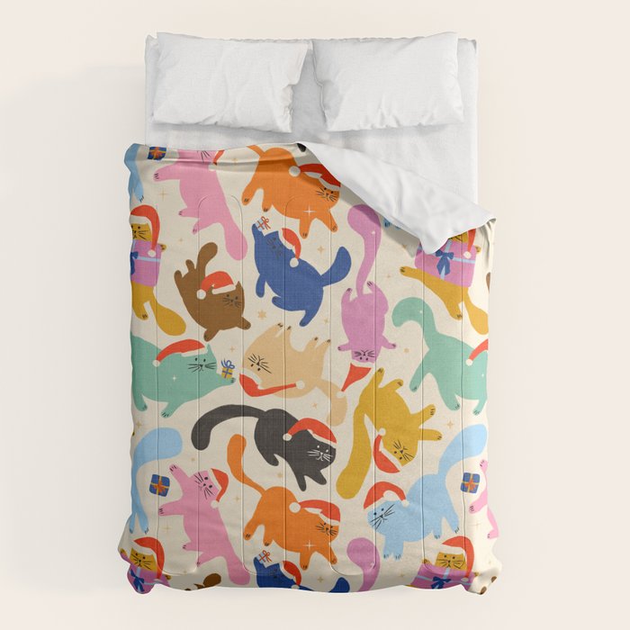 Christmas Cats in Santa Hats Comforter Gallery Image 6