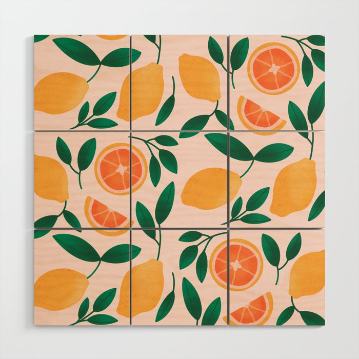 Citrus Fruits Wood Wall Art Gallery Image 1