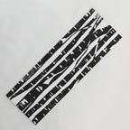 Woodcut Birches Black Yoga Mat Gallery Image 1