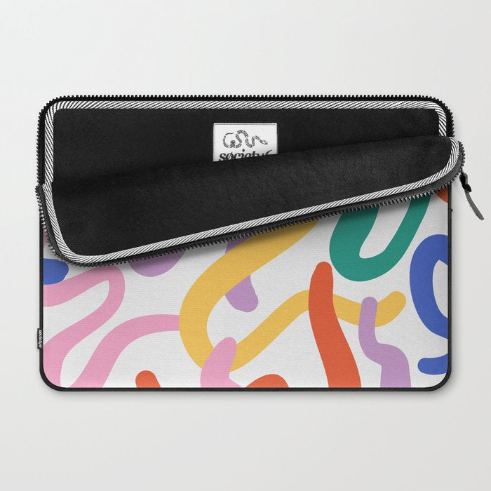 Colorful paint brush stroke art texture Laptop Sleeve Gallery Image 2