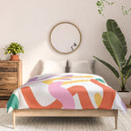Colorful paint brush stroke art texture Comforter Gallery Image 3