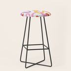 Colorful paint brush stroke art texture Stool Gallery Image 1
