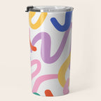 Colorful paint brush stroke art texture Travel Mug Gallery Image 3