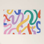 Colorful paint brush stroke art texture Welcome Mat Gallery Image 1