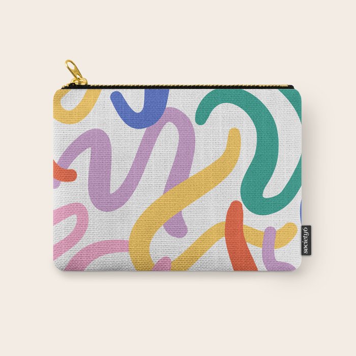 Colorful paint brush stroke art texture Carry All Pouch Gallery Image 1
