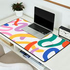 Colorful paint brush stroke art texture Desk Mat Gallery Image 2