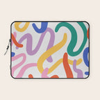 Colorful paint brush stroke art texture Laptop Sleeve Gallery Image 1