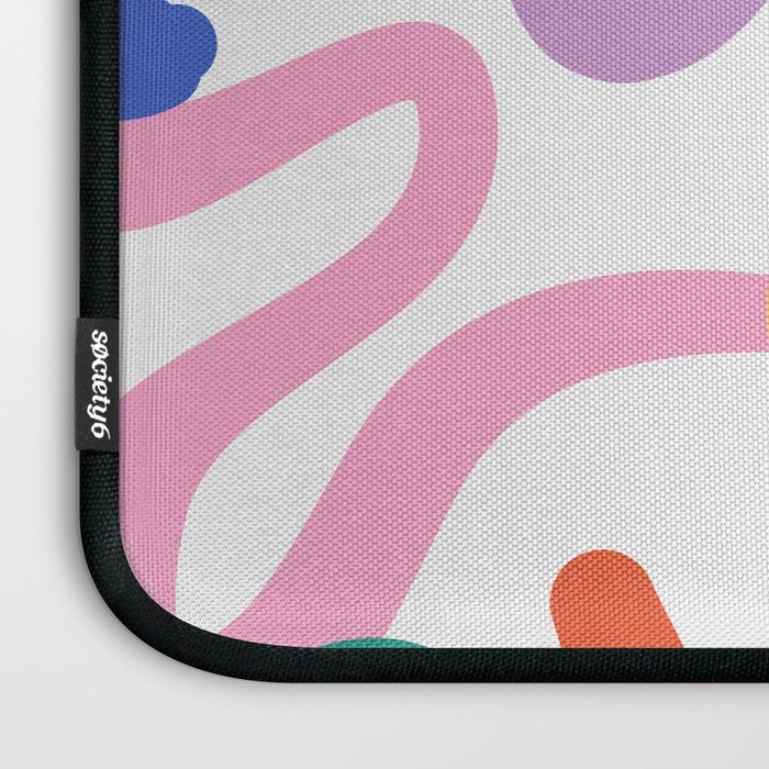 Colorful paint brush stroke art texture Laptop Sleeve Gallery Image 3