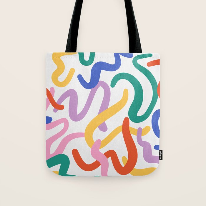 Colorful paint brush stroke art texture Tote Bag Gallery Image 1