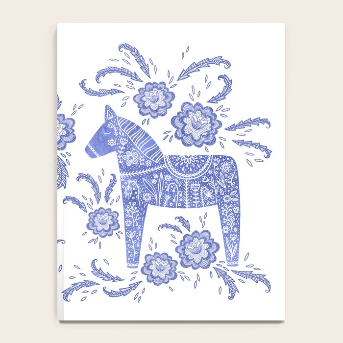 Swedish Dala Horse Blue Notebook Gallery Image 4