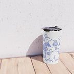 Swedish Dala Horse Blue Travel Mug Gallery Image 4