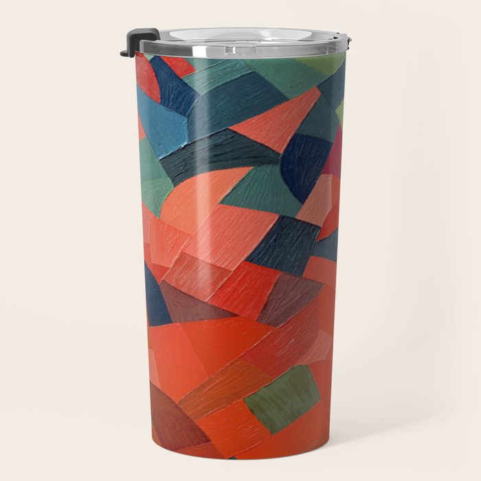 Grün-Rot Otto Freundlich 1939 Abstract Art Mid Century Modern Geometric Colorful Shapes Hard Edge Travel Mug Gallery Image 3