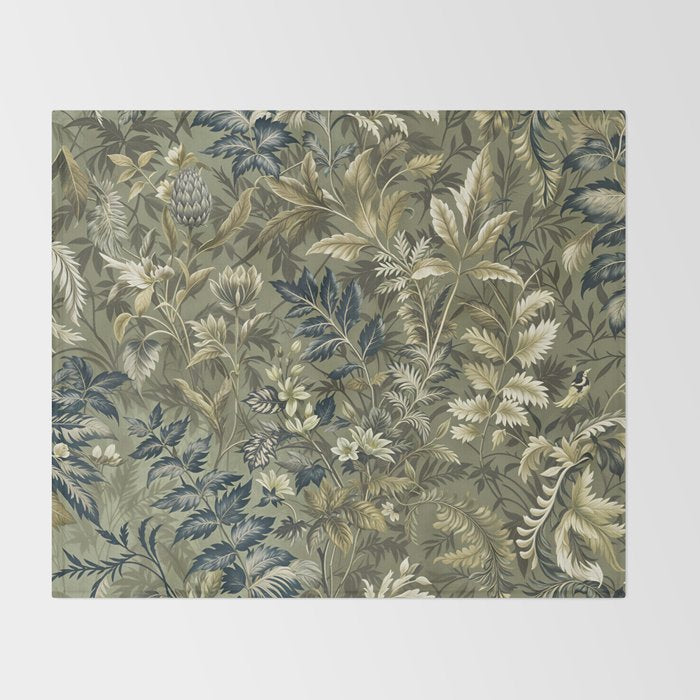 Botanical Tropics of Eden Throw Blanket Gallery Image 2