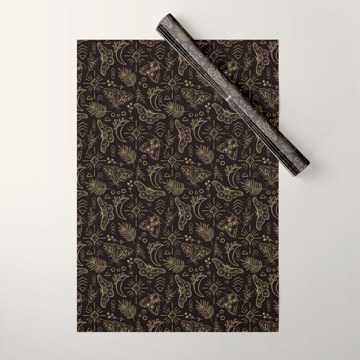 Callisto Moon Moths Wrapping Paper Gallery Image 1