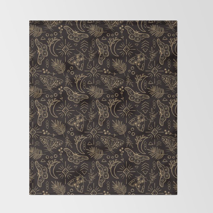 Callisto Moon Moths Throw Blanket Gallery Image 2