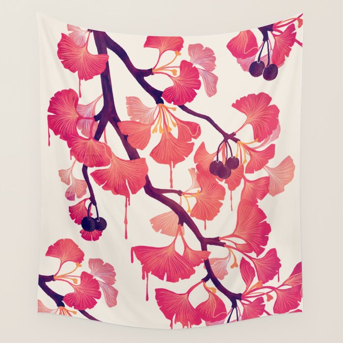 O Ginkgo Wall Tapestry Gallery Image 4