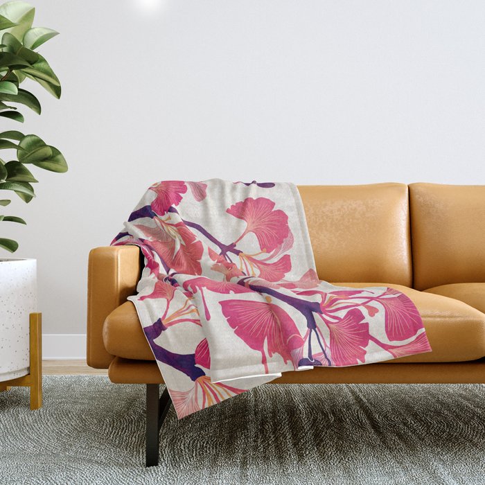 O Ginkgo Throw Blanket Gallery Image 1