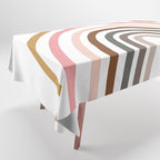 Whimsical Rainbow in Earthy Colors Tablecloth Gallery Image 1
