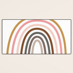 Whimsical Rainbow in Earthy Colors Desk Mat Gallery Image 3