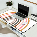 Whimsical Rainbow in Earthy Colors Desk Mat Gallery Image 2