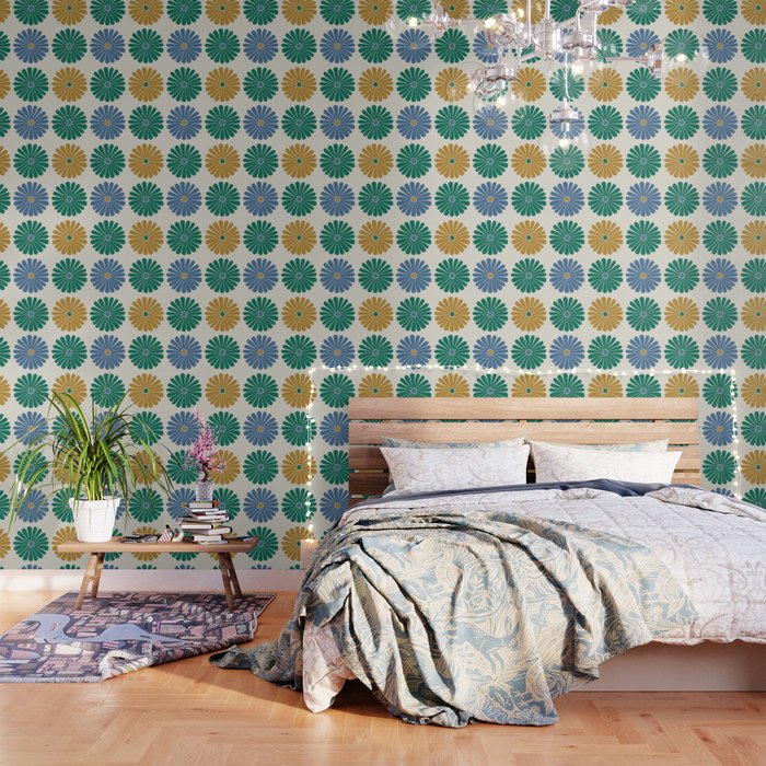 Retro Summer Daisies X Wallpaper Gallery Image 1