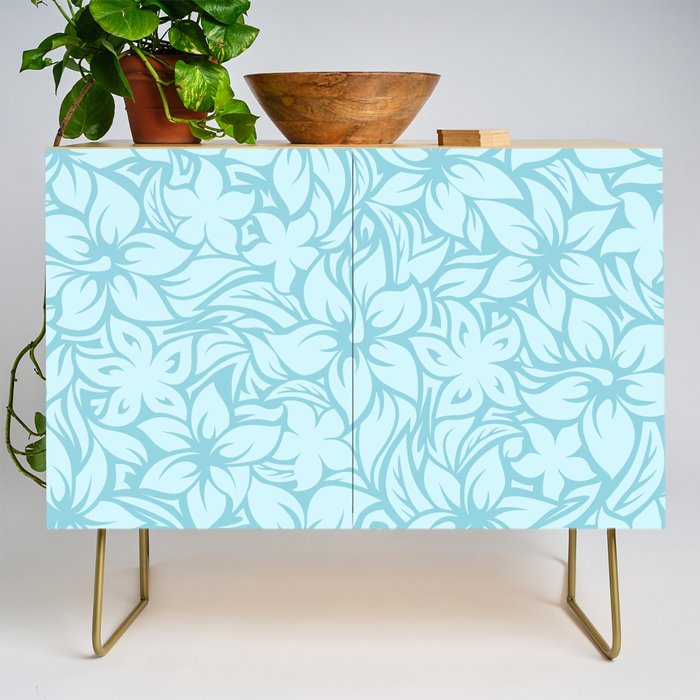 Moloaa Bay Hawaiian Hibiscus Aloha Shirt Print Credenza Gallery Image 1