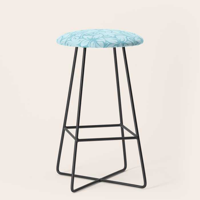 Moloaa Bay Hawaiian Hibiscus Aloha Shirt Print Stool Gallery Image 1
