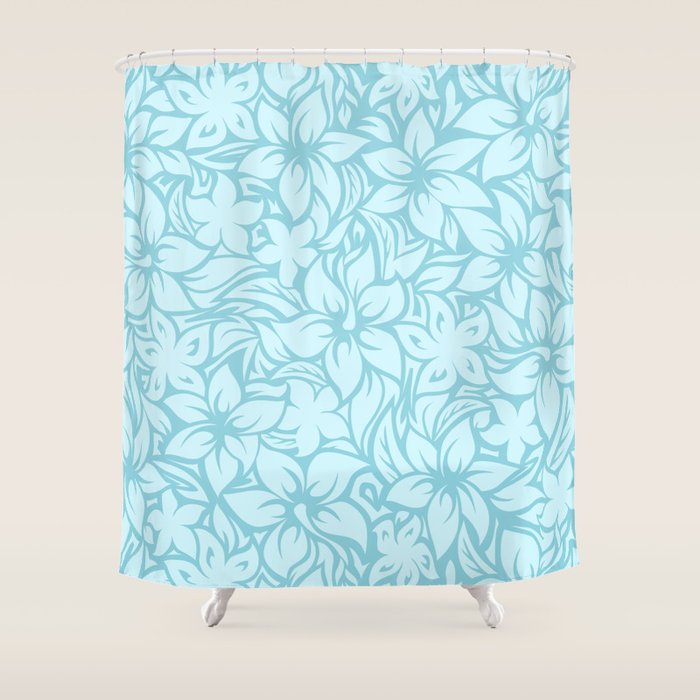 Moloaa Bay Hawaiian Hibiscus Aloha Shirt Print Shower Curtain Gallery Image 1