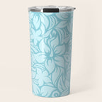 Moloaa Bay Hawaiian Hibiscus Aloha Shirt Print Travel Mug Gallery Image 1