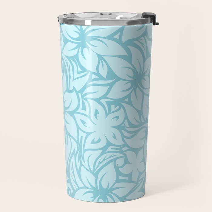 Moloaa Bay Hawaiian Hibiscus Aloha Shirt Print Travel Mug Gallery Image 2