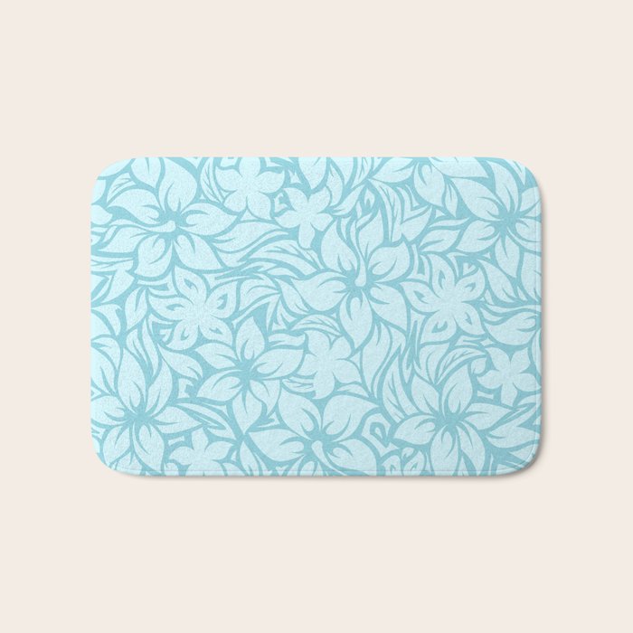 Moloaa Bay Hawaiian Hibiscus Aloha Shirt Print Bath Mat Gallery Image 1