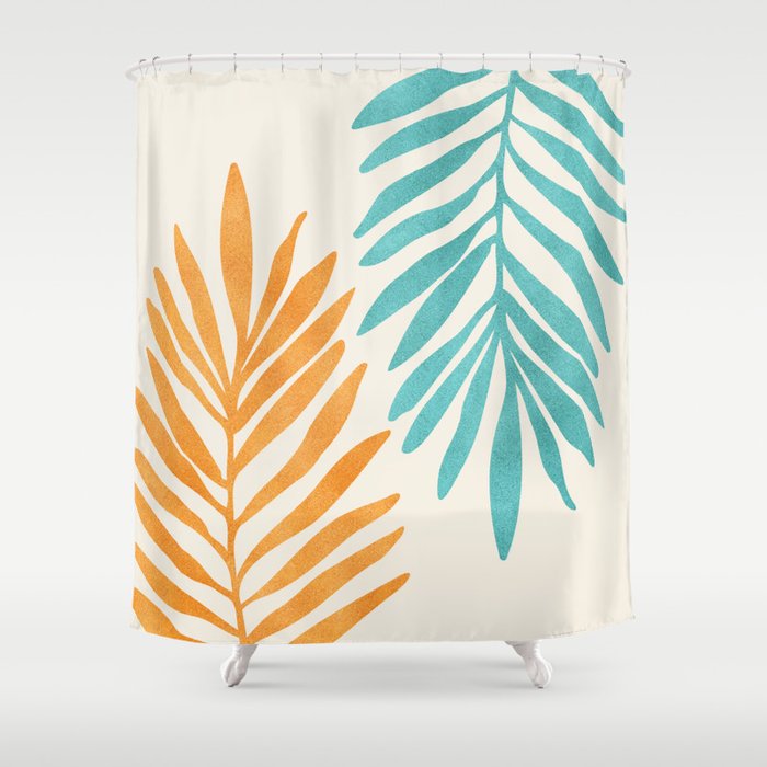 Friends Forever - Palm Leaf Shower Curtain Gallery Image 1