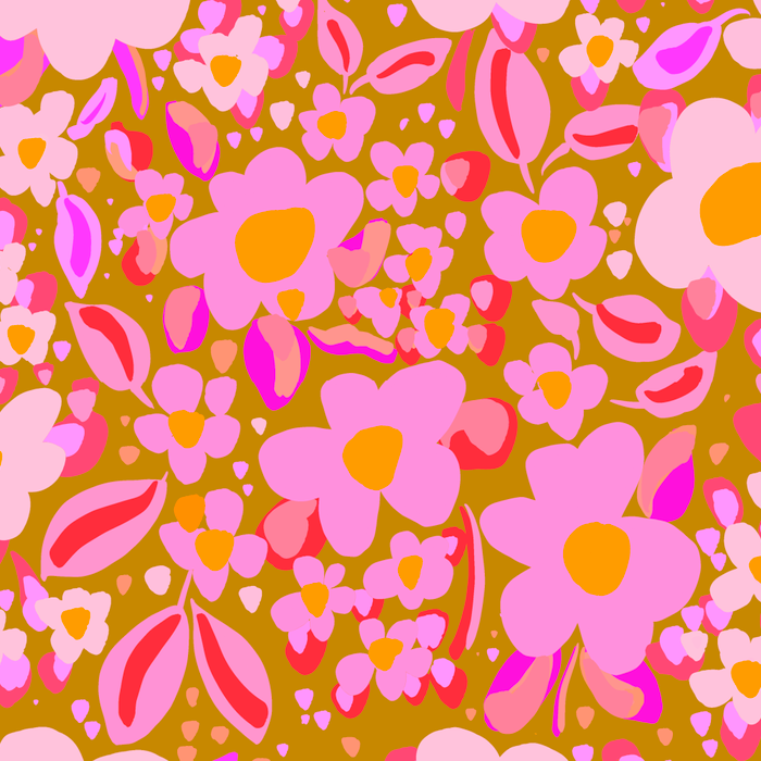 Retro vintage pink daisies pattern  Coffee Mug Gallery Image 2