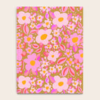 Retro vintage pink daisies pattern  Notebook Gallery Image 4