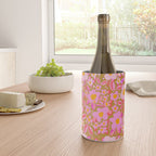 Retro vintage pink daisies pattern  Wine Chiller Gallery Image 4