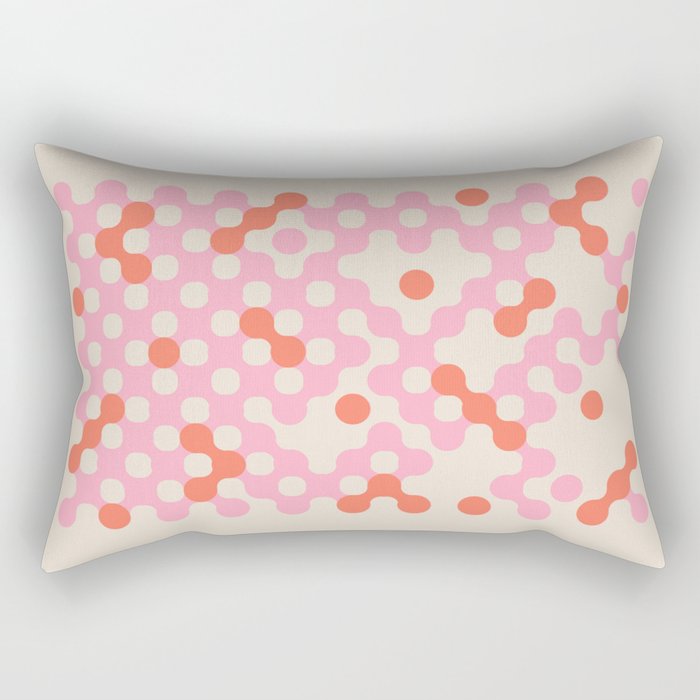 Circles: PATTERN 01 | The Peach Edition Rectangular Pillow Gallery Image 1